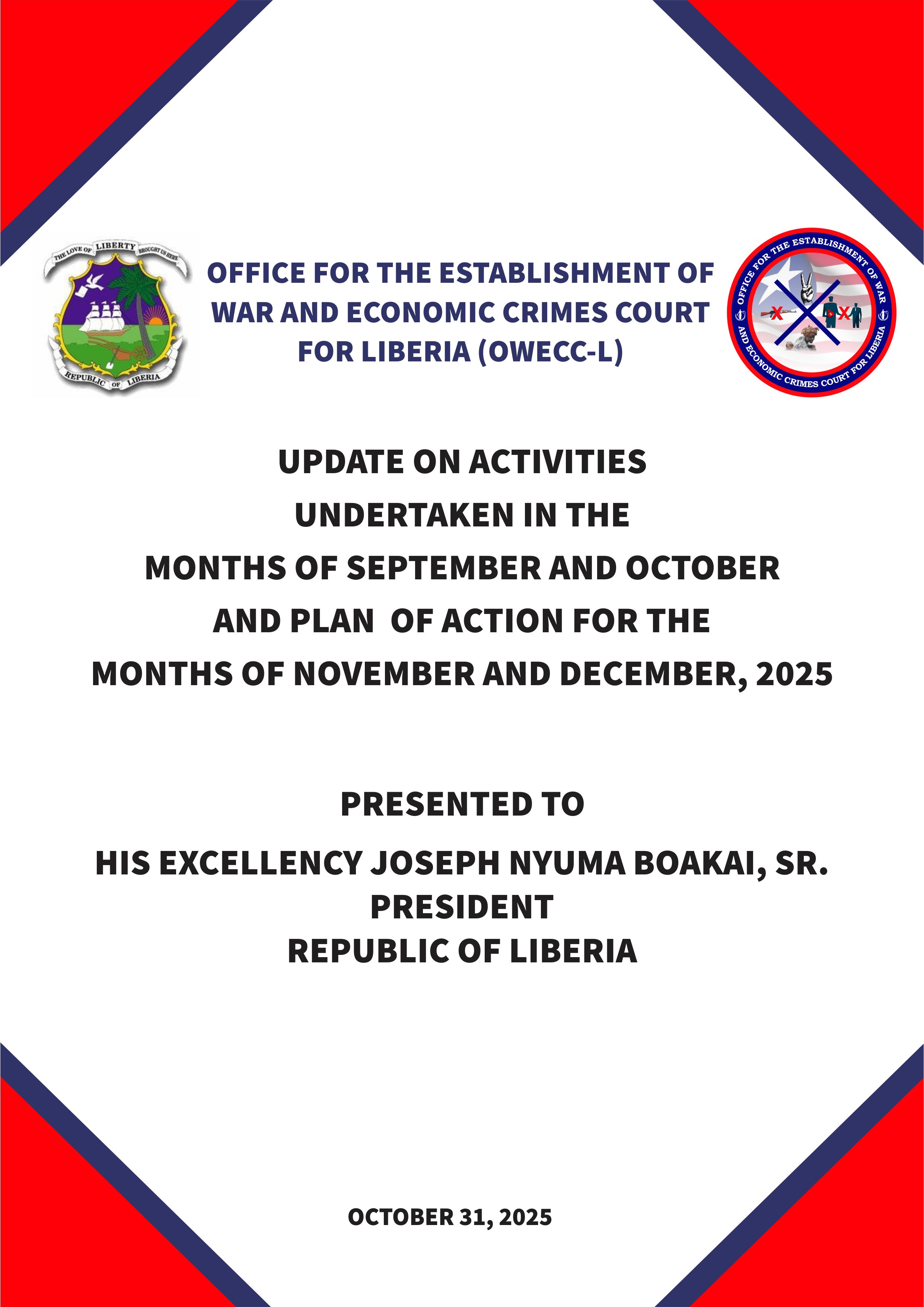 OWECC-L Report - Update on Activities SEPTEMBER and OCTOBER 2025