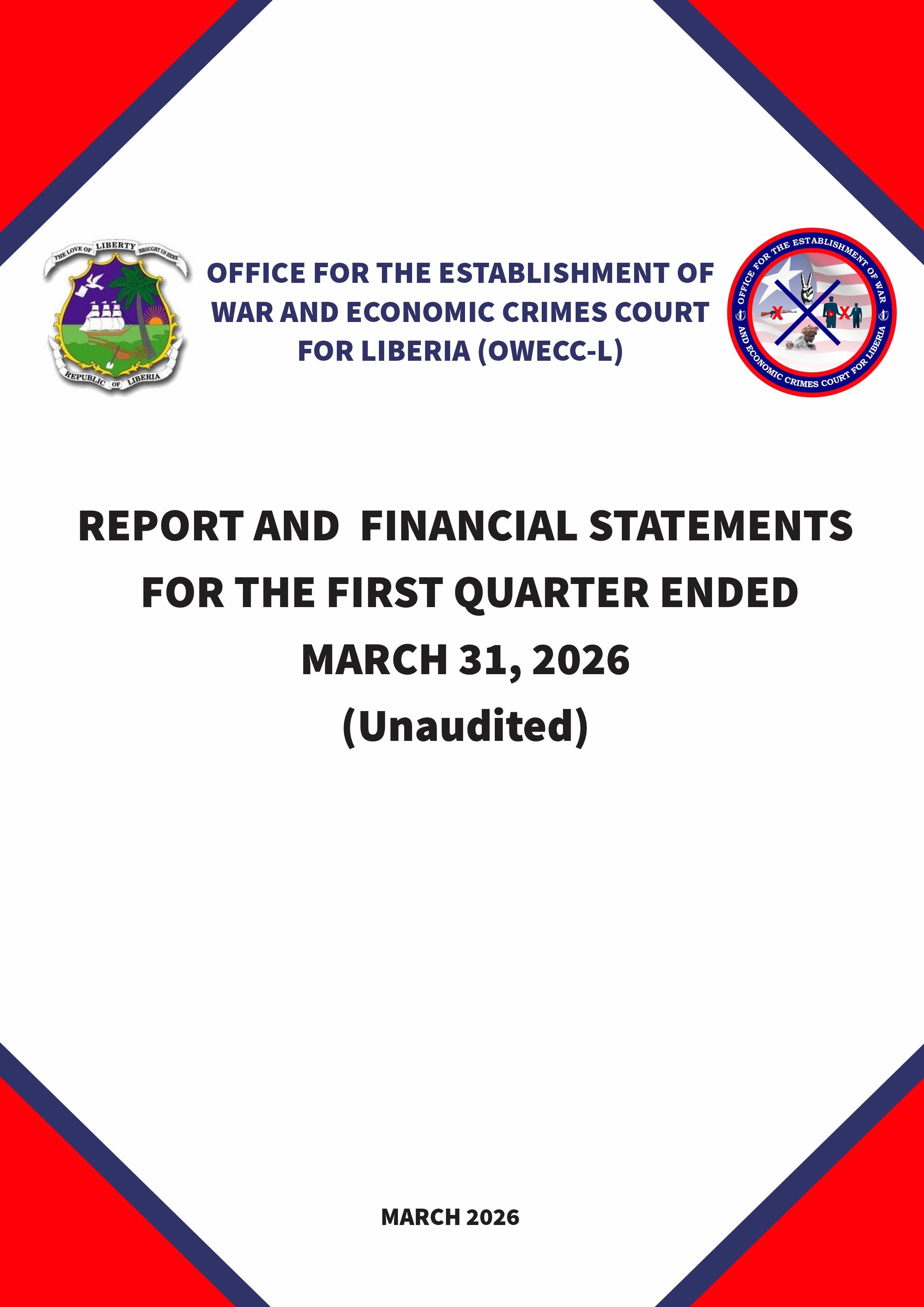 January 2026 - March 31,2026 Quarterly Financial Report