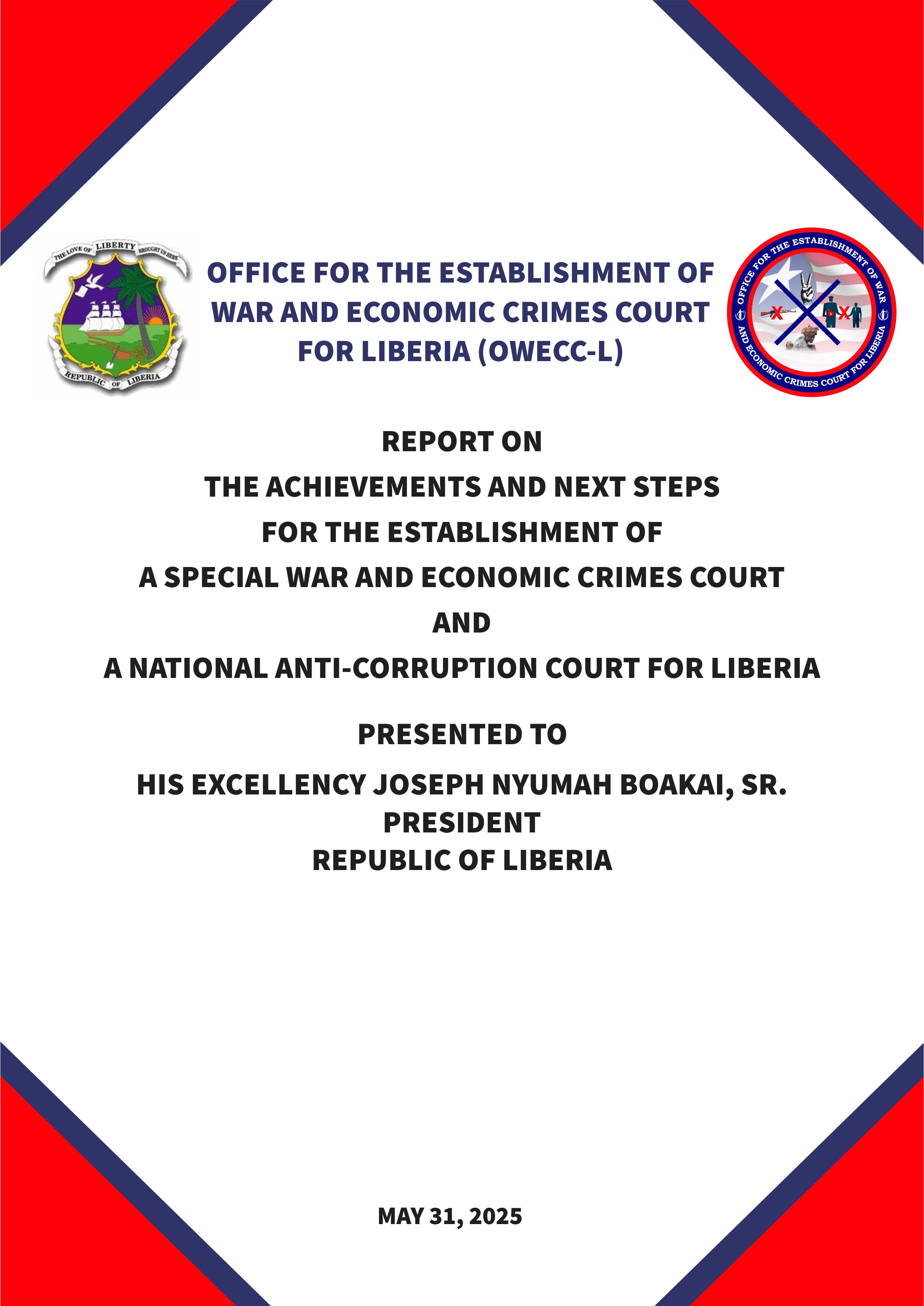 OWECC-L Report to the President - May 31, 2025